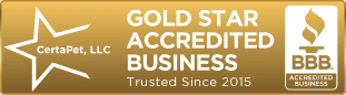 BBB Gold Star Accredited Business badge for CertaPet